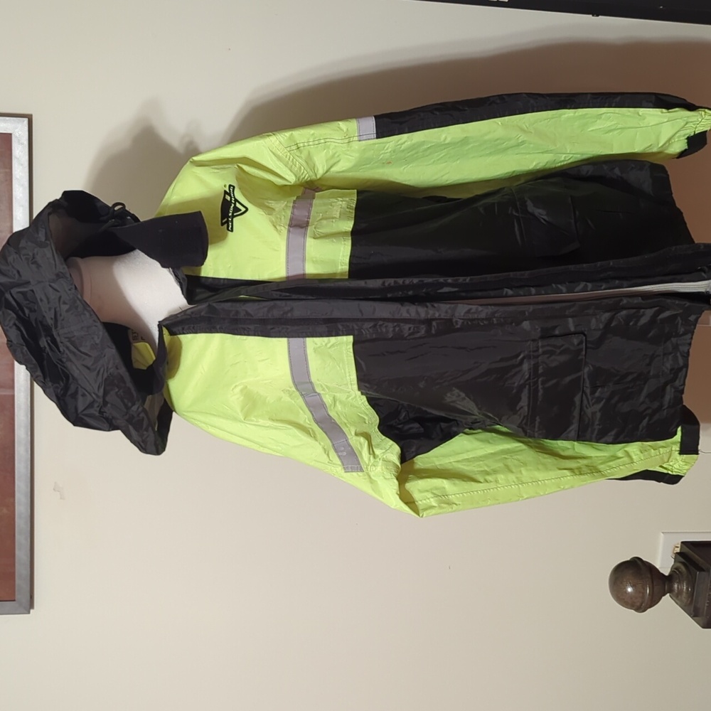 Black & Neo Green Stormrider 100% Rain Suit Large